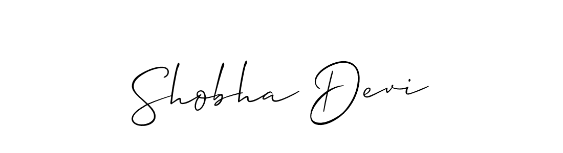 if you are searching for the best signature style for your name Shobha Devi. so please give up your signature search. here we have designed multiple signature styles  using Allison_Script. Shobha Devi signature style 2 images and pictures png