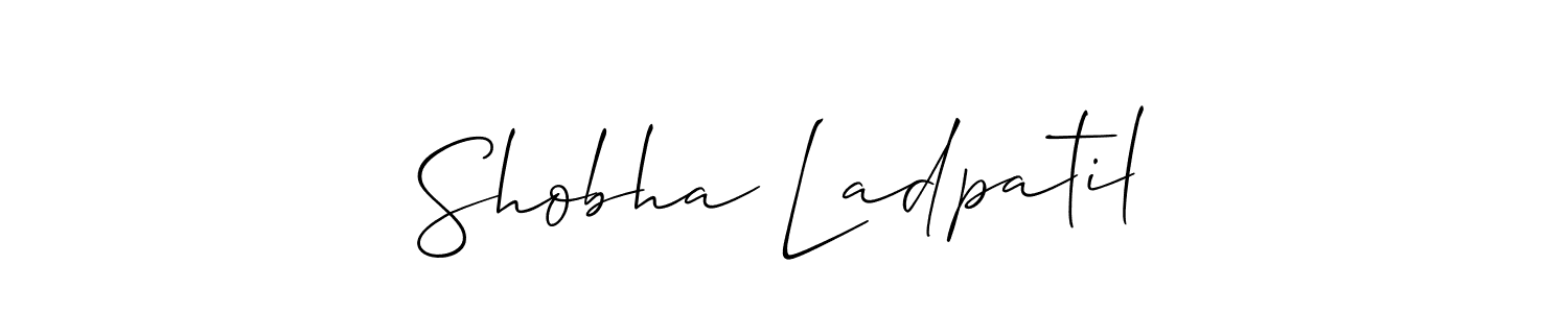 Shobha Ladpatil stylish signature style. Best Handwritten Sign (Allison_Script) for my name. Handwritten Signature Collection Ideas for my name Shobha Ladpatil. Shobha Ladpatil signature style 2 images and pictures png