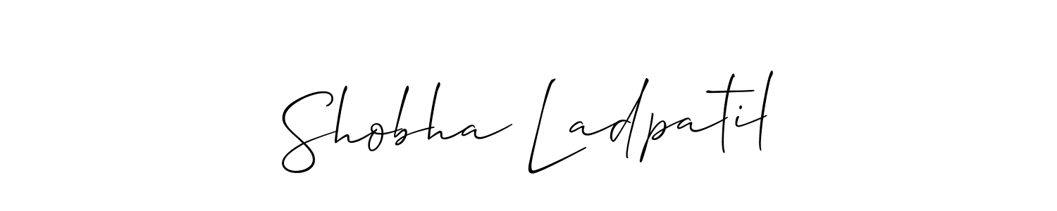 Shobha Ladpatil stylish signature style. Best Handwritten Sign (Allison_Script) for my name. Handwritten Signature Collection Ideas for my name Shobha Ladpatil. Shobha Ladpatil signature style 2 images and pictures png