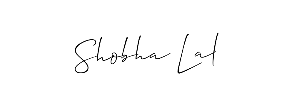 Use a signature maker to create a handwritten signature online. With this signature software, you can design (Allison_Script) your own signature for name Shobha Lal. Shobha Lal signature style 2 images and pictures png