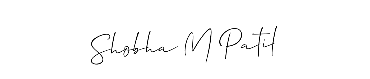 Also we have Shobha M Patil name is the best signature style. Create professional handwritten signature collection using Allison_Script autograph style. Shobha M Patil signature style 2 images and pictures png