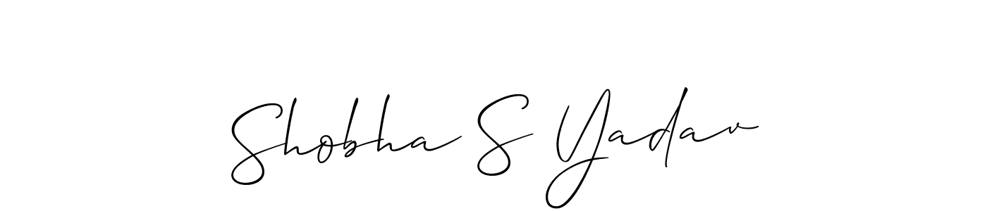 Make a short Shobha S Yadav signature style. Manage your documents anywhere anytime using Allison_Script. Create and add eSignatures, submit forms, share and send files easily. Shobha S Yadav signature style 2 images and pictures png