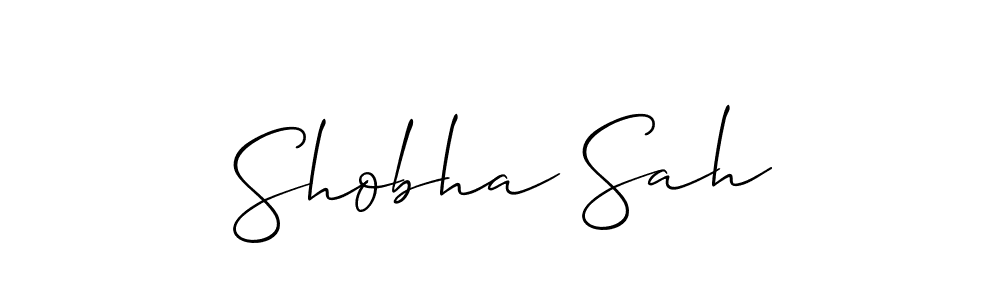 How to make Shobha Sah signature? Allison_Script is a professional autograph style. Create handwritten signature for Shobha Sah name. Shobha Sah signature style 2 images and pictures png