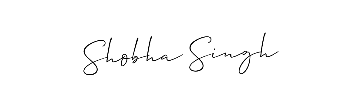Also You can easily find your signature by using the search form. We will create Shobha Singh name handwritten signature images for you free of cost using Allison_Script sign style. Shobha Singh signature style 2 images and pictures png