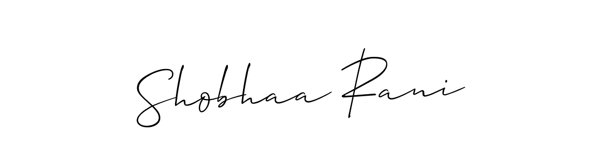 Make a short Shobhaa Rani signature style. Manage your documents anywhere anytime using Allison_Script. Create and add eSignatures, submit forms, share and send files easily. Shobhaa Rani signature style 2 images and pictures png
