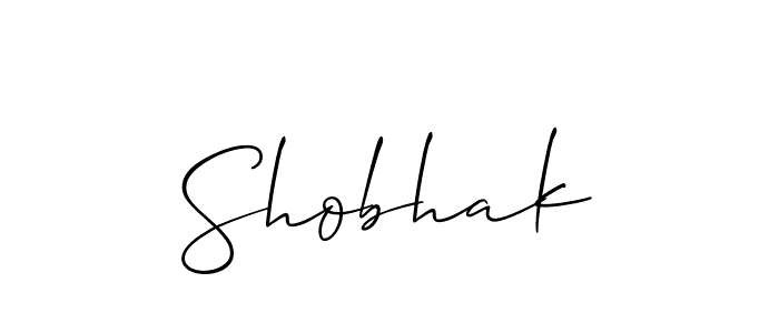 The best way (Allison_Script) to make a short signature is to pick only two or three words in your name. The name Shobhak include a total of six letters. For converting this name. Shobhak signature style 2 images and pictures png