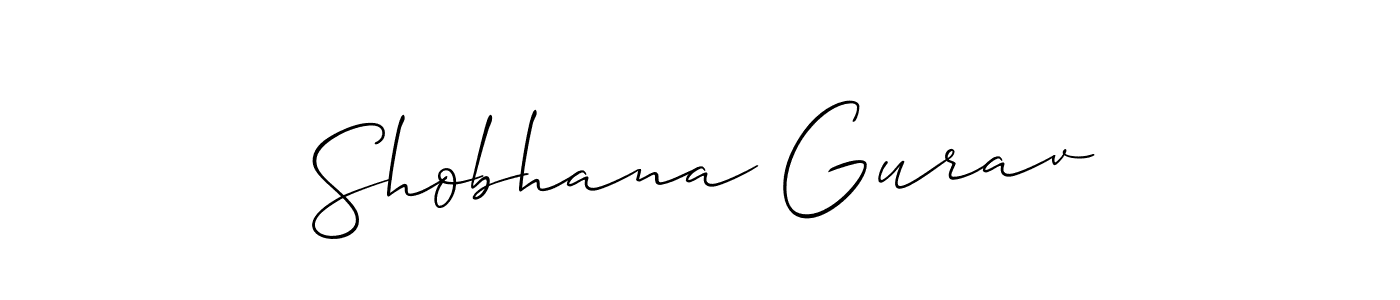 Make a short Shobhana Gurav signature style. Manage your documents anywhere anytime using Allison_Script. Create and add eSignatures, submit forms, share and send files easily. Shobhana Gurav signature style 2 images and pictures png