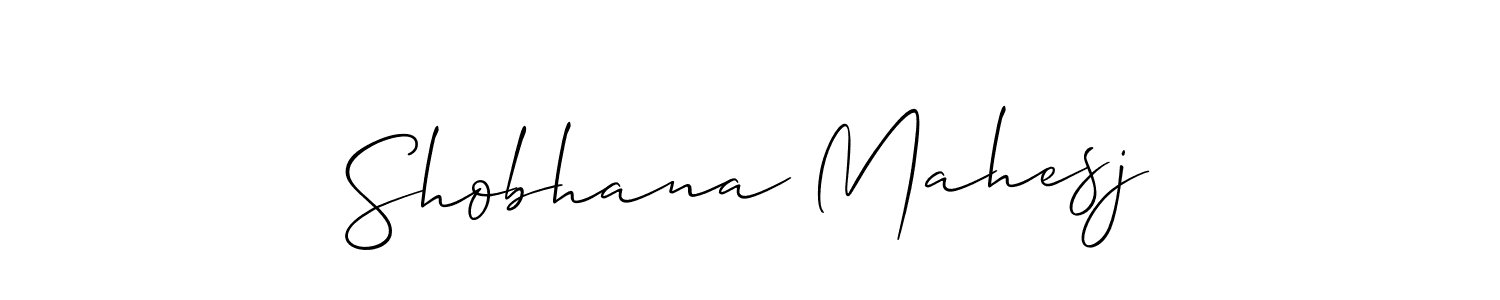 Use a signature maker to create a handwritten signature online. With this signature software, you can design (Allison_Script) your own signature for name Shobhana Mahesj. Shobhana Mahesj signature style 2 images and pictures png