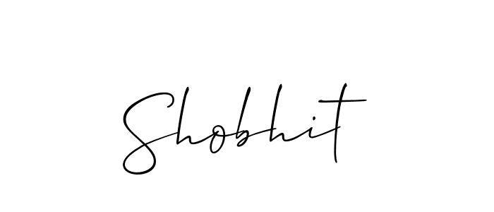 Design your own signature with our free online signature maker. With this signature software, you can create a handwritten (Allison_Script) signature for name Shobhit. Shobhit signature style 2 images and pictures png