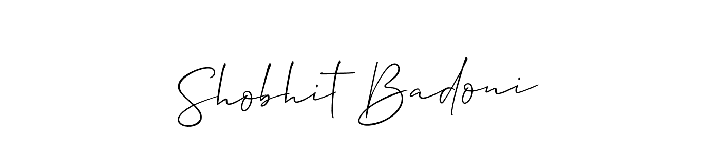 This is the best signature style for the Shobhit Badoni name. Also you like these signature font (Allison_Script). Mix name signature. Shobhit Badoni signature style 2 images and pictures png