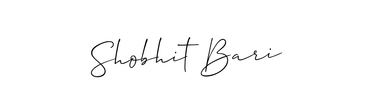 You should practise on your own different ways (Allison_Script) to write your name (Shobhit Bari) in signature. don't let someone else do it for you. Shobhit Bari signature style 2 images and pictures png