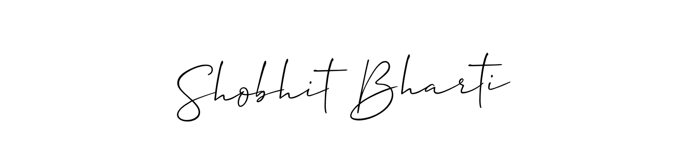 How to make Shobhit Bharti signature? Allison_Script is a professional autograph style. Create handwritten signature for Shobhit Bharti name. Shobhit Bharti signature style 2 images and pictures png