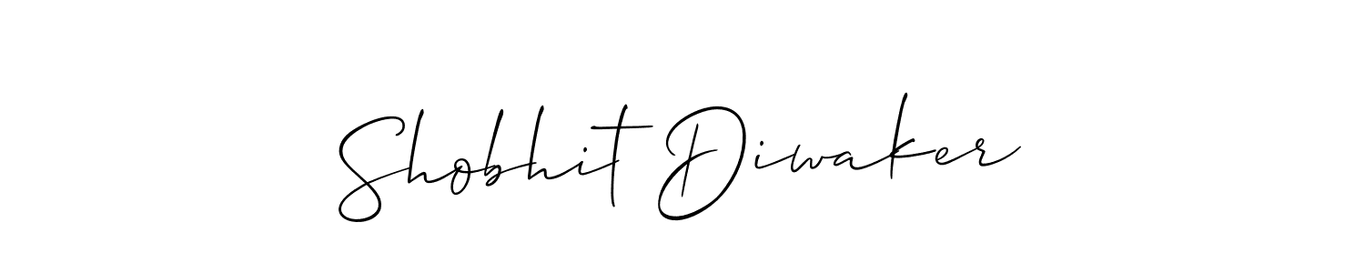 Use a signature maker to create a handwritten signature online. With this signature software, you can design (Allison_Script) your own signature for name Shobhit Diwaker. Shobhit Diwaker signature style 2 images and pictures png