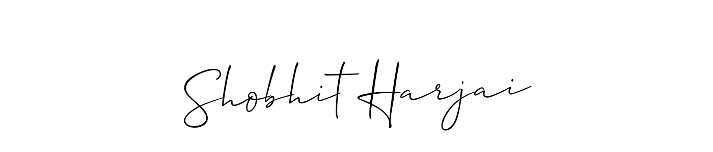 Make a beautiful signature design for name Shobhit Harjai. With this signature (Allison_Script) style, you can create a handwritten signature for free. Shobhit Harjai signature style 2 images and pictures png