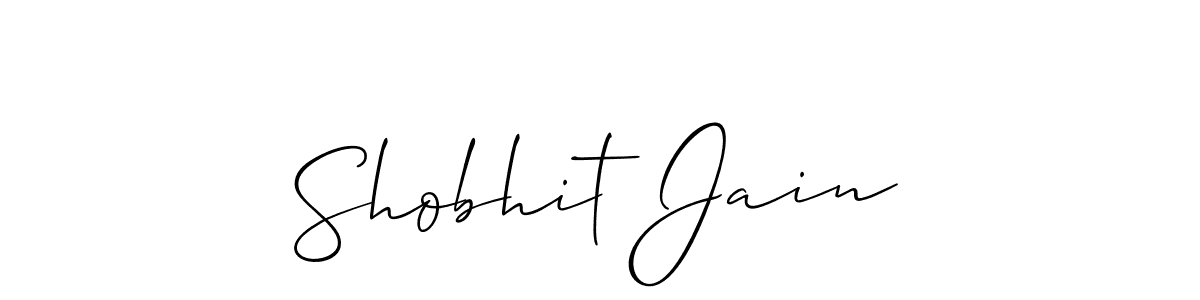 How to make Shobhit Jain signature? Allison_Script is a professional autograph style. Create handwritten signature for Shobhit Jain name. Shobhit Jain signature style 2 images and pictures png