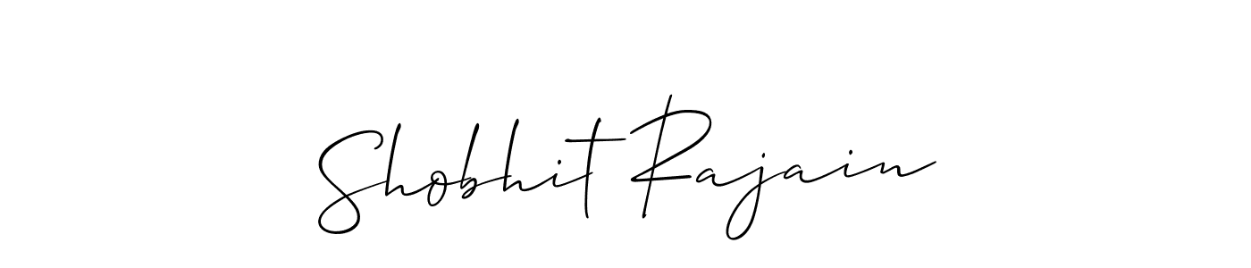 Also we have Shobhit Rajain name is the best signature style. Create professional handwritten signature collection using Allison_Script autograph style. Shobhit Rajain signature style 2 images and pictures png