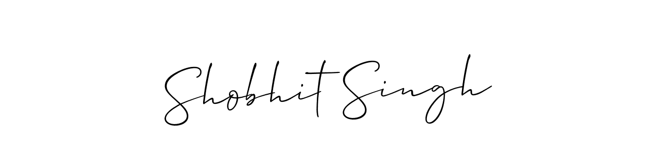 Create a beautiful signature design for name Shobhit Singh. With this signature (Allison_Script) fonts, you can make a handwritten signature for free. Shobhit Singh signature style 2 images and pictures png