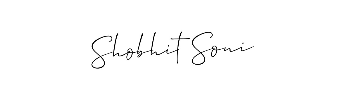 How to make Shobhit Soni signature? Allison_Script is a professional autograph style. Create handwritten signature for Shobhit Soni name. Shobhit Soni signature style 2 images and pictures png