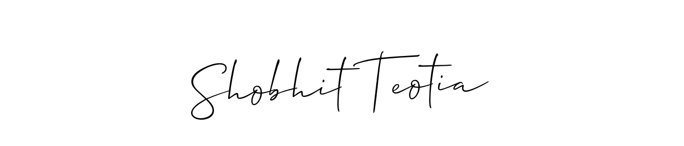 Also You can easily find your signature by using the search form. We will create Shobhit Teotia name handwritten signature images for you free of cost using Allison_Script sign style. Shobhit Teotia signature style 2 images and pictures png