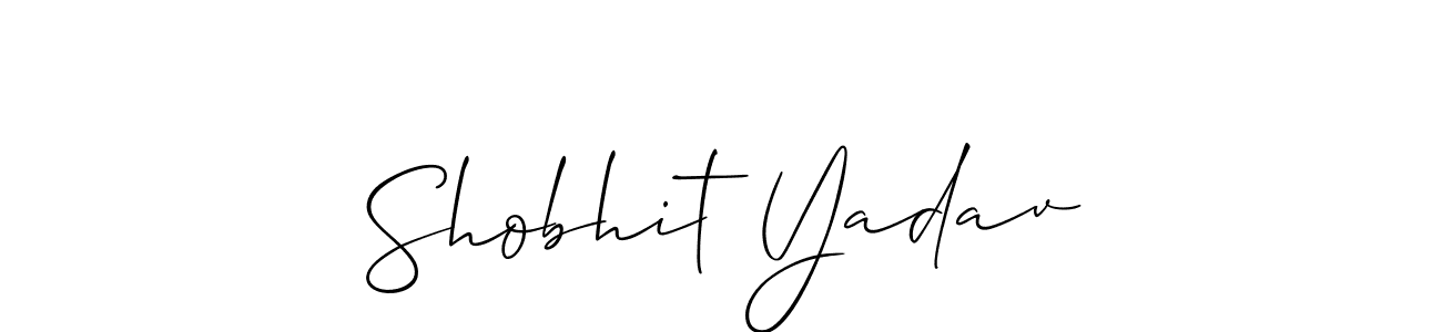 Create a beautiful signature design for name Shobhit Yadav. With this signature (Allison_Script) fonts, you can make a handwritten signature for free. Shobhit Yadav signature style 2 images and pictures png