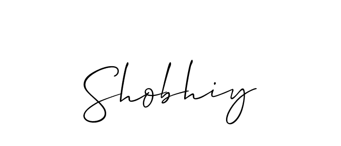 Use a signature maker to create a handwritten signature online. With this signature software, you can design (Allison_Script) your own signature for name Shobhiy. Shobhiy signature style 2 images and pictures png