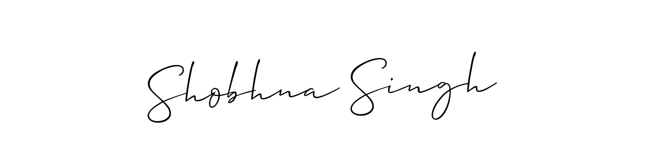 Make a beautiful signature design for name Shobhna Singh. With this signature (Allison_Script) style, you can create a handwritten signature for free. Shobhna Singh signature style 2 images and pictures png