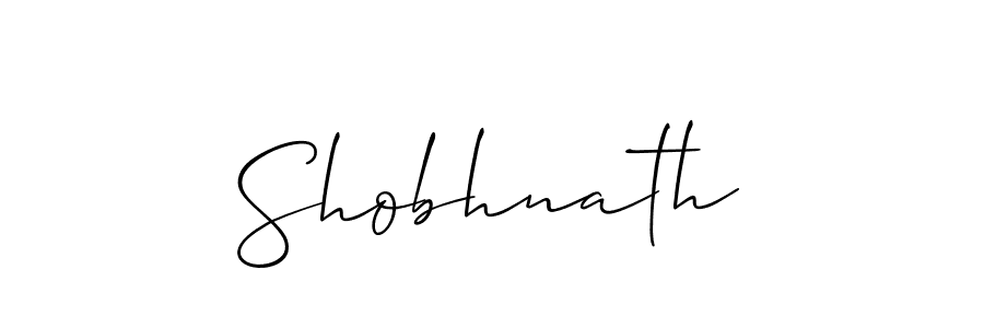 Use a signature maker to create a handwritten signature online. With this signature software, you can design (Allison_Script) your own signature for name Shobhnath. Shobhnath signature style 2 images and pictures png