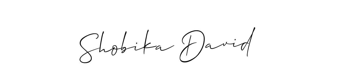 Shobika David stylish signature style. Best Handwritten Sign (Allison_Script) for my name. Handwritten Signature Collection Ideas for my name Shobika David. Shobika David signature style 2 images and pictures png