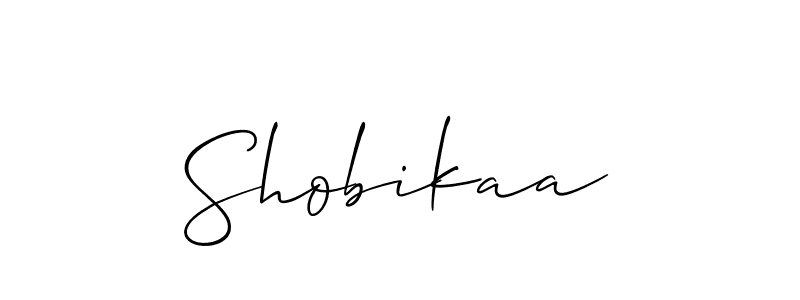 The best way (Allison_Script) to make a short signature is to pick only two or three words in your name. The name Shobikaa include a total of six letters. For converting this name. Shobikaa signature style 2 images and pictures png