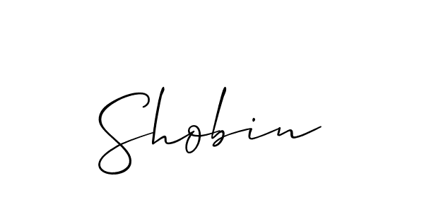 Create a beautiful signature design for name Shobin. With this signature (Allison_Script) fonts, you can make a handwritten signature for free. Shobin signature style 2 images and pictures png