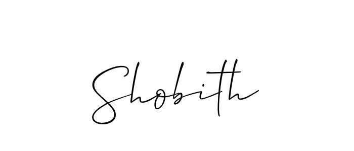 Make a beautiful signature design for name Shobith. With this signature (Allison_Script) style, you can create a handwritten signature for free. Shobith signature style 2 images and pictures png