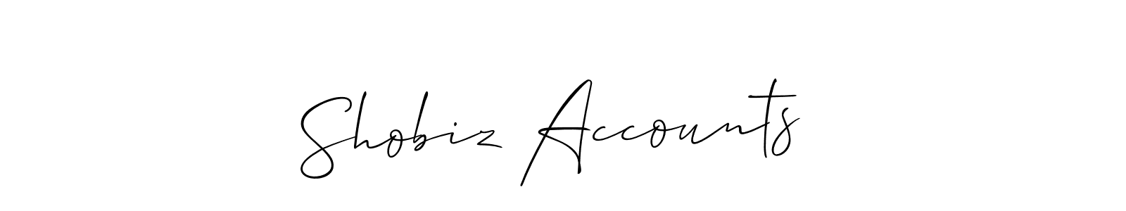 How to Draw Shobiz Accounts  signature style? Allison_Script is a latest design signature styles for name Shobiz Accounts . Shobiz Accounts  signature style 2 images and pictures png