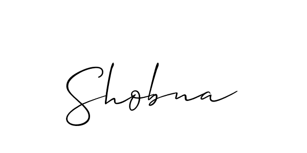 Create a beautiful signature design for name Shobna. With this signature (Allison_Script) fonts, you can make a handwritten signature for free. Shobna signature style 2 images and pictures png