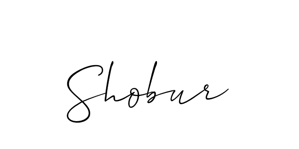 How to make Shobur signature? Allison_Script is a professional autograph style. Create handwritten signature for Shobur name. Shobur signature style 2 images and pictures png