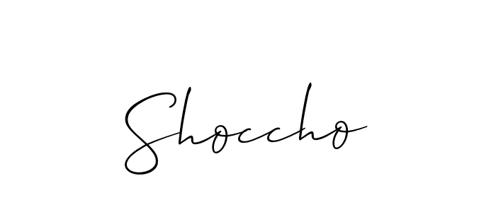 How to Draw Shoccho signature style? Allison_Script is a latest design signature styles for name Shoccho. Shoccho signature style 2 images and pictures png