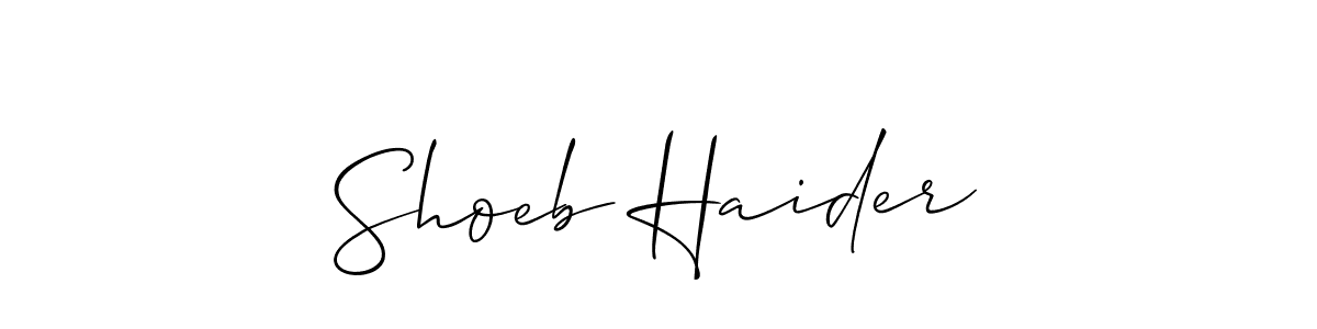 It looks lik you need a new signature style for name Shoeb Haider. Design unique handwritten (Allison_Script) signature with our free signature maker in just a few clicks. Shoeb Haider signature style 2 images and pictures png