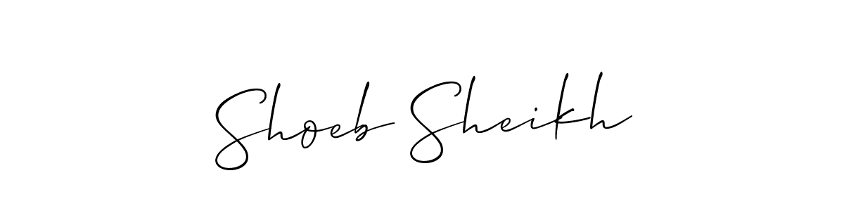 Create a beautiful signature design for name Shoeb Sheikh. With this signature (Allison_Script) fonts, you can make a handwritten signature for free. Shoeb Sheikh signature style 2 images and pictures png