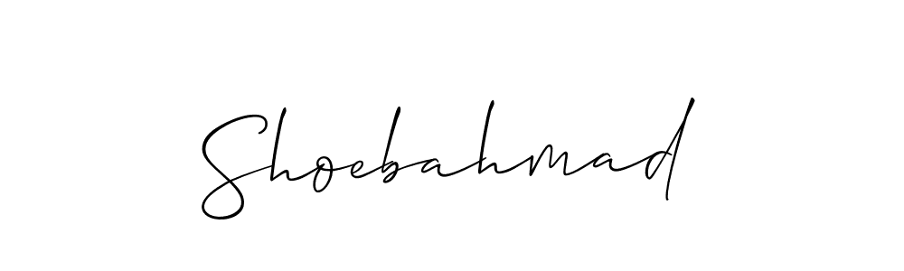 The best way (Allison_Script) to make a short signature is to pick only two or three words in your name. The name Shoebahmad include a total of six letters. For converting this name. Shoebahmad signature style 2 images and pictures png