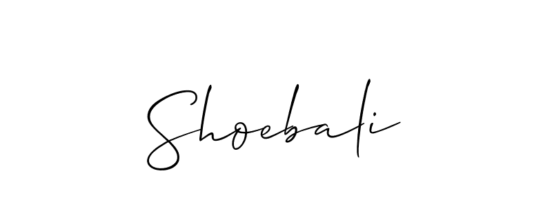 Make a beautiful signature design for name Shoebali. With this signature (Allison_Script) style, you can create a handwritten signature for free. Shoebali signature style 2 images and pictures png