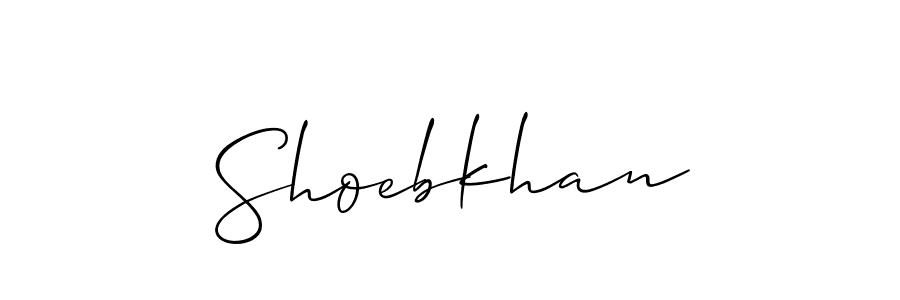 The best way (Allison_Script) to make a short signature is to pick only two or three words in your name. The name Shoebkhan include a total of six letters. For converting this name. Shoebkhan signature style 2 images and pictures png