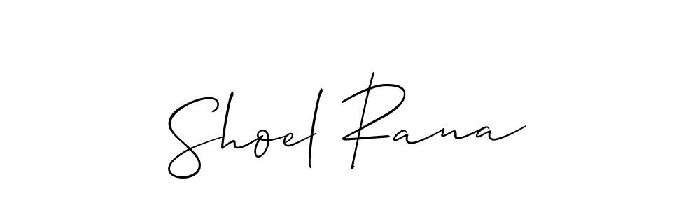 How to make Shoel Rana name signature. Use Allison_Script style for creating short signs online. This is the latest handwritten sign. Shoel Rana signature style 2 images and pictures png