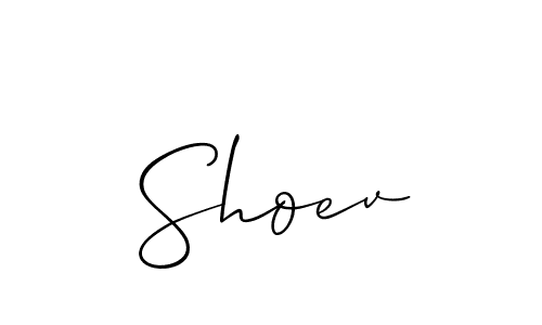 How to make Shoev signature? Allison_Script is a professional autograph style. Create handwritten signature for Shoev name. Shoev signature style 2 images and pictures png