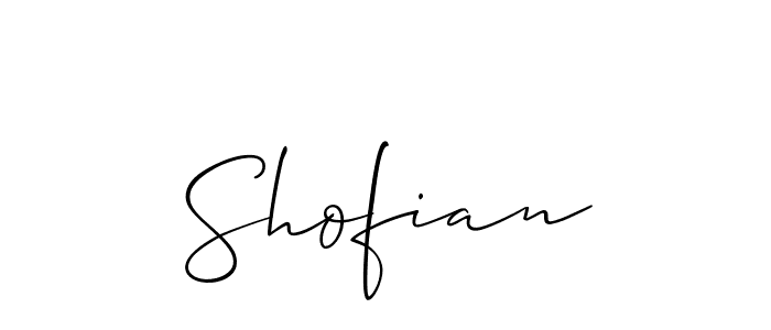 It looks lik you need a new signature style for name Shofian. Design unique handwritten (Allison_Script) signature with our free signature maker in just a few clicks. Shofian signature style 2 images and pictures png