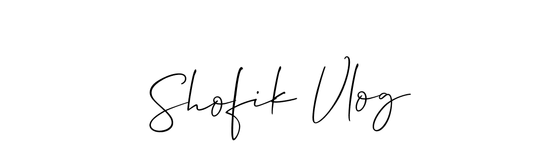 It looks lik you need a new signature style for name Shofik Vlog. Design unique handwritten (Allison_Script) signature with our free signature maker in just a few clicks. Shofik Vlog signature style 2 images and pictures png