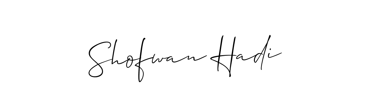 Shofwan Hadi stylish signature style. Best Handwritten Sign (Allison_Script) for my name. Handwritten Signature Collection Ideas for my name Shofwan Hadi. Shofwan Hadi signature style 2 images and pictures png