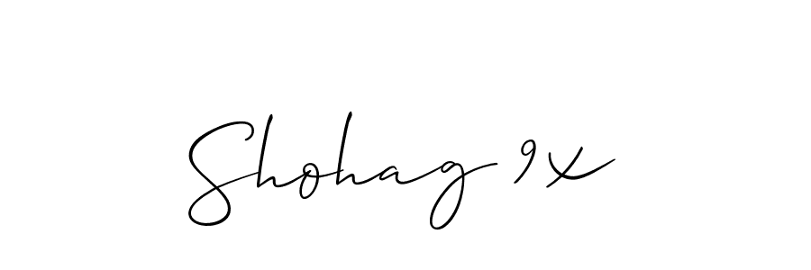 Create a beautiful signature design for name Shohag 9x. With this signature (Allison_Script) fonts, you can make a handwritten signature for free. Shohag 9x signature style 2 images and pictures png