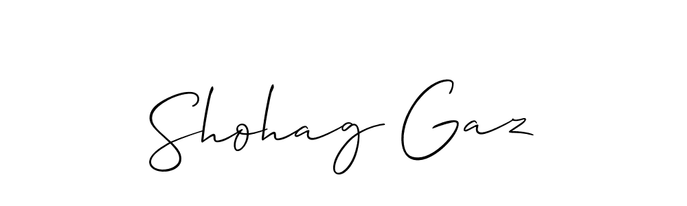 Use a signature maker to create a handwritten signature online. With this signature software, you can design (Allison_Script) your own signature for name Shohag Gaz. Shohag Gaz signature style 2 images and pictures png