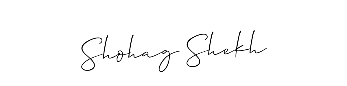 Also You can easily find your signature by using the search form. We will create Shohag Shekh name handwritten signature images for you free of cost using Allison_Script sign style. Shohag Shekh signature style 2 images and pictures png
