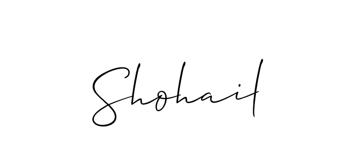 The best way (Allison_Script) to make a short signature is to pick only two or three words in your name. The name Shohail include a total of six letters. For converting this name. Shohail signature style 2 images and pictures png