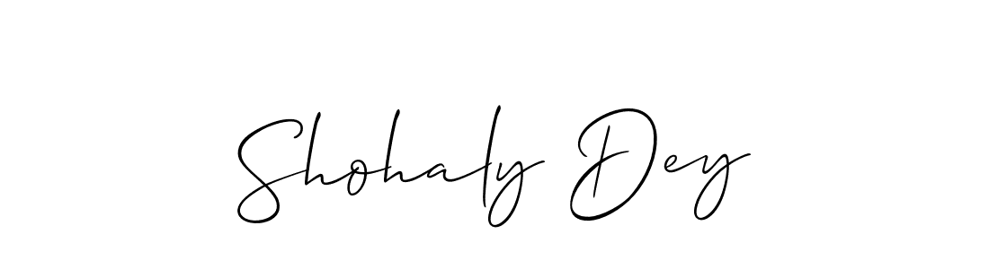 if you are searching for the best signature style for your name Shohaly Dey. so please give up your signature search. here we have designed multiple signature styles  using Allison_Script. Shohaly Dey signature style 2 images and pictures png